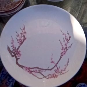 Large dinner plate plum blossom hand-painted in China